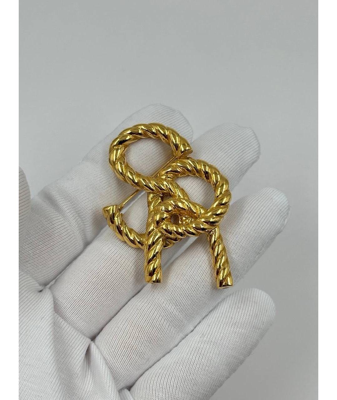 SONIA RYKIEL Золотая позолоченная булавка / брошь, фото 2