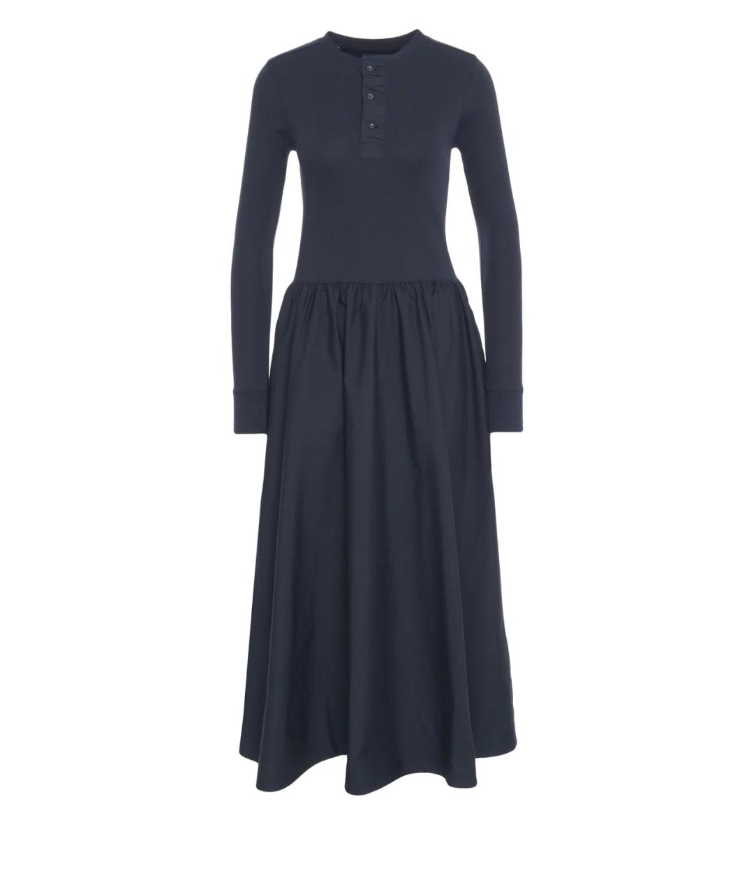 POLO RALPH LAUREN Синее хлопковое повседневное платье, фото 1