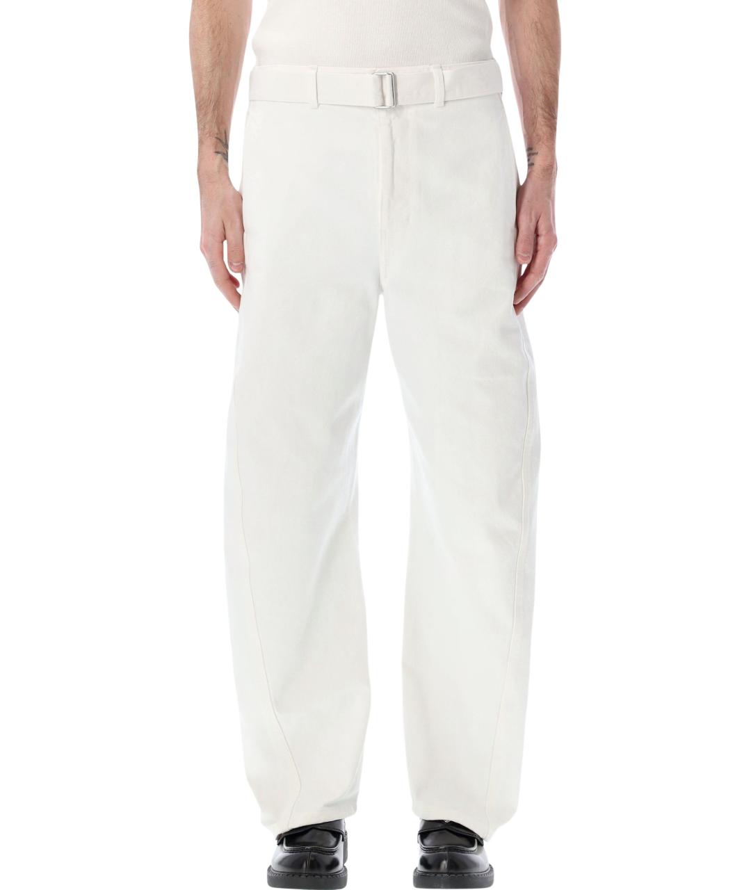 LEMAIRE Белые повседневные брюки, фото 4