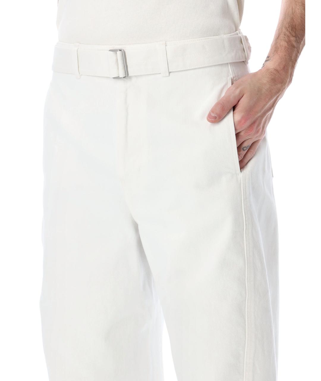 LEMAIRE Белые повседневные брюки, фото 3