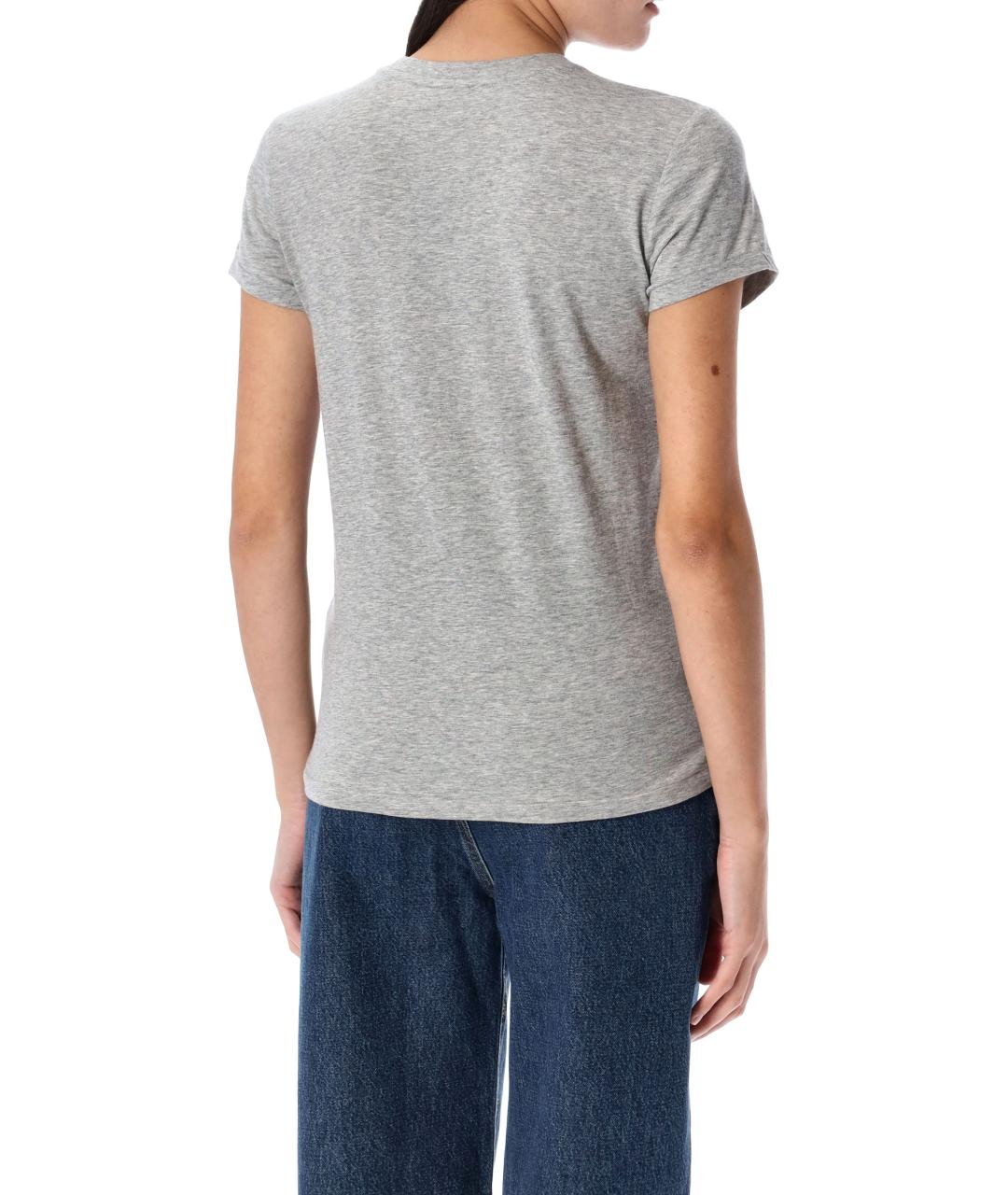 POLO RALPH LAUREN Серая хлопковая футболка, фото 3