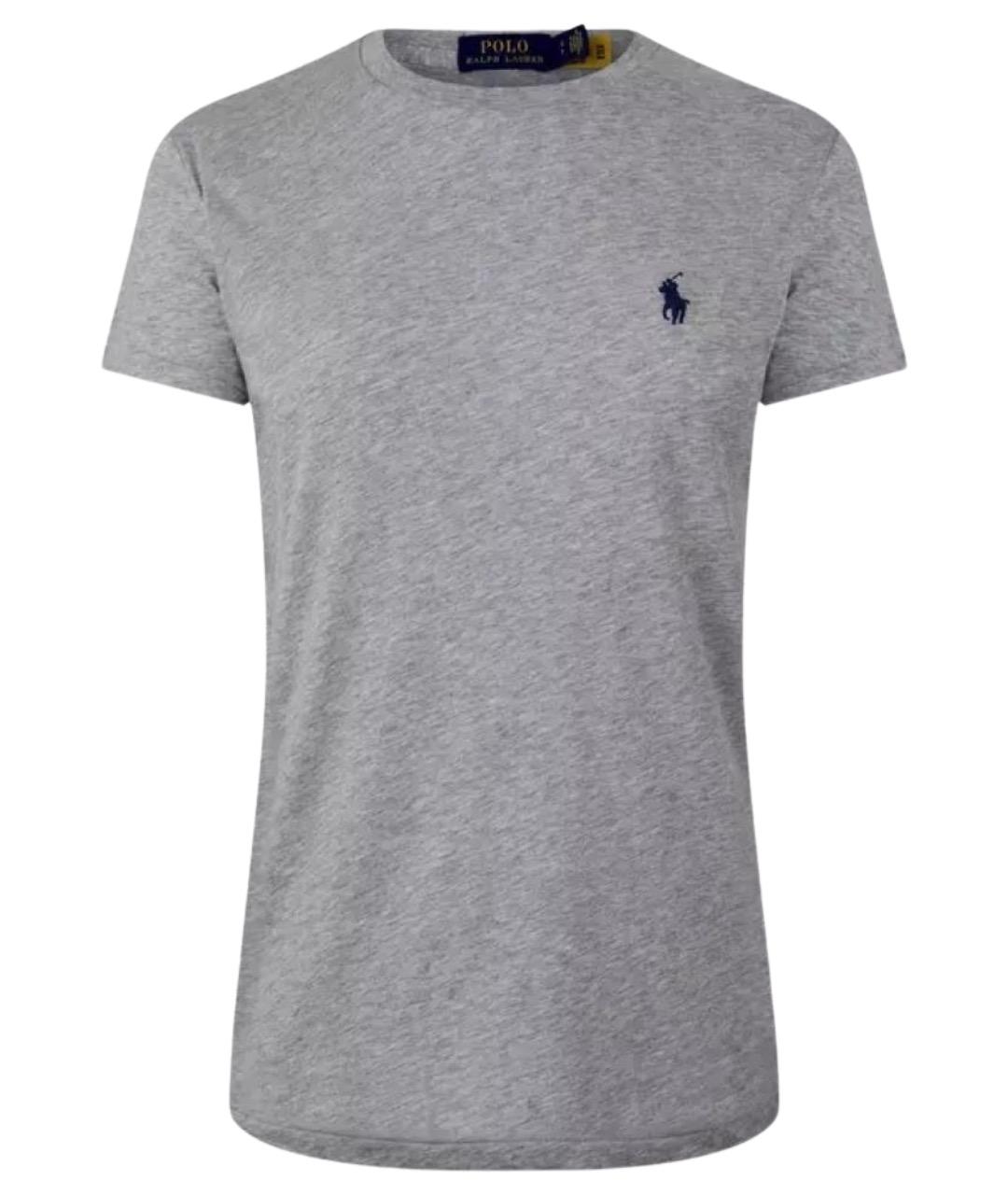 POLO RALPH LAUREN Серая хлопковая футболка, фото 1