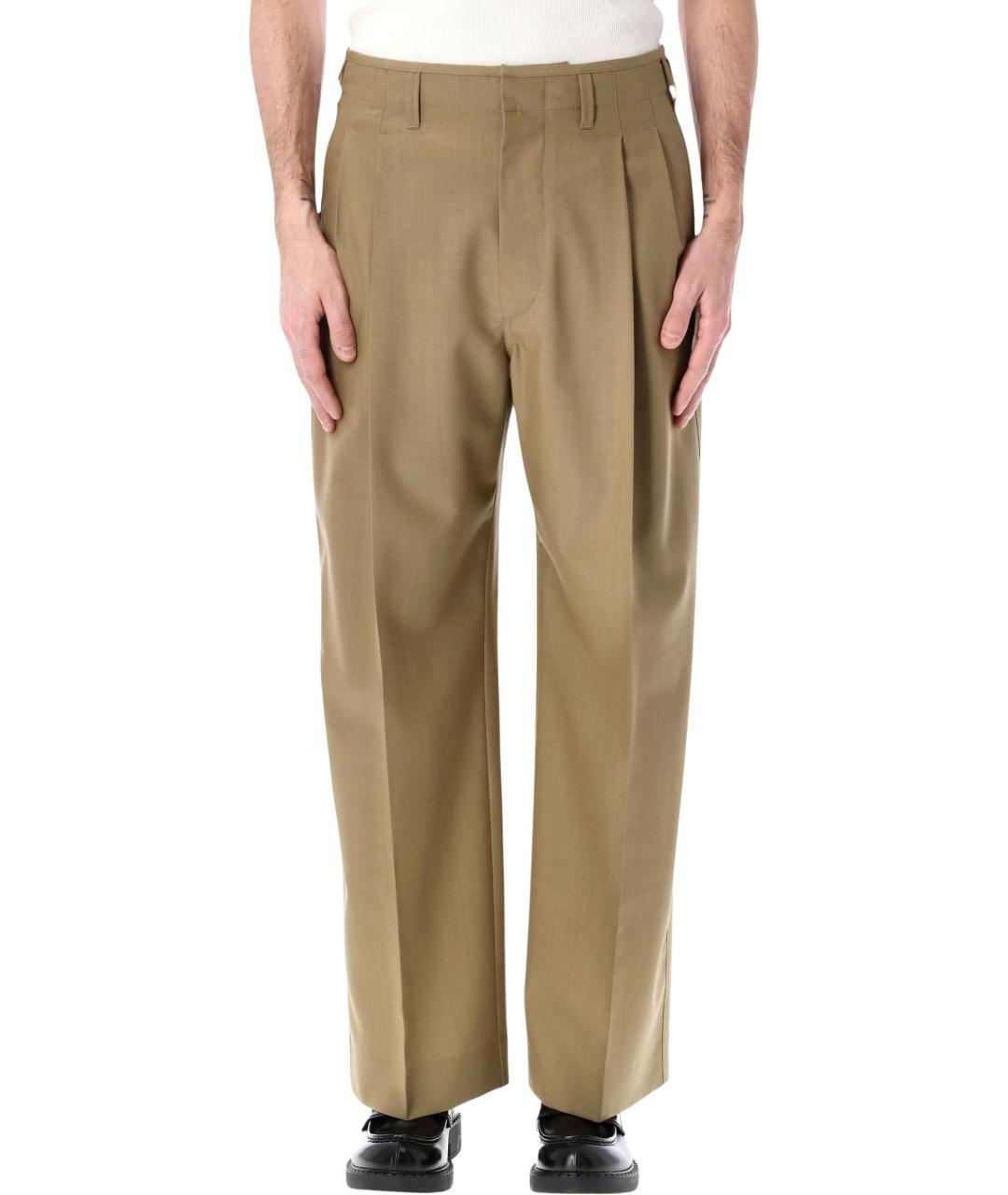 LEMAIRE Салатовые полиэстеровые повседневные брюки, фото 4