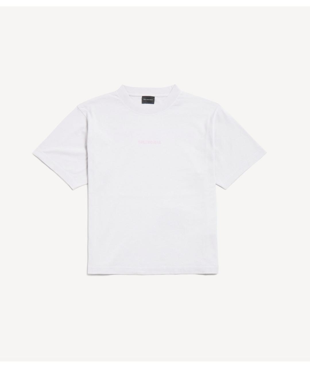 BALENCIAGA Белая хлопковая футболка, фото 6