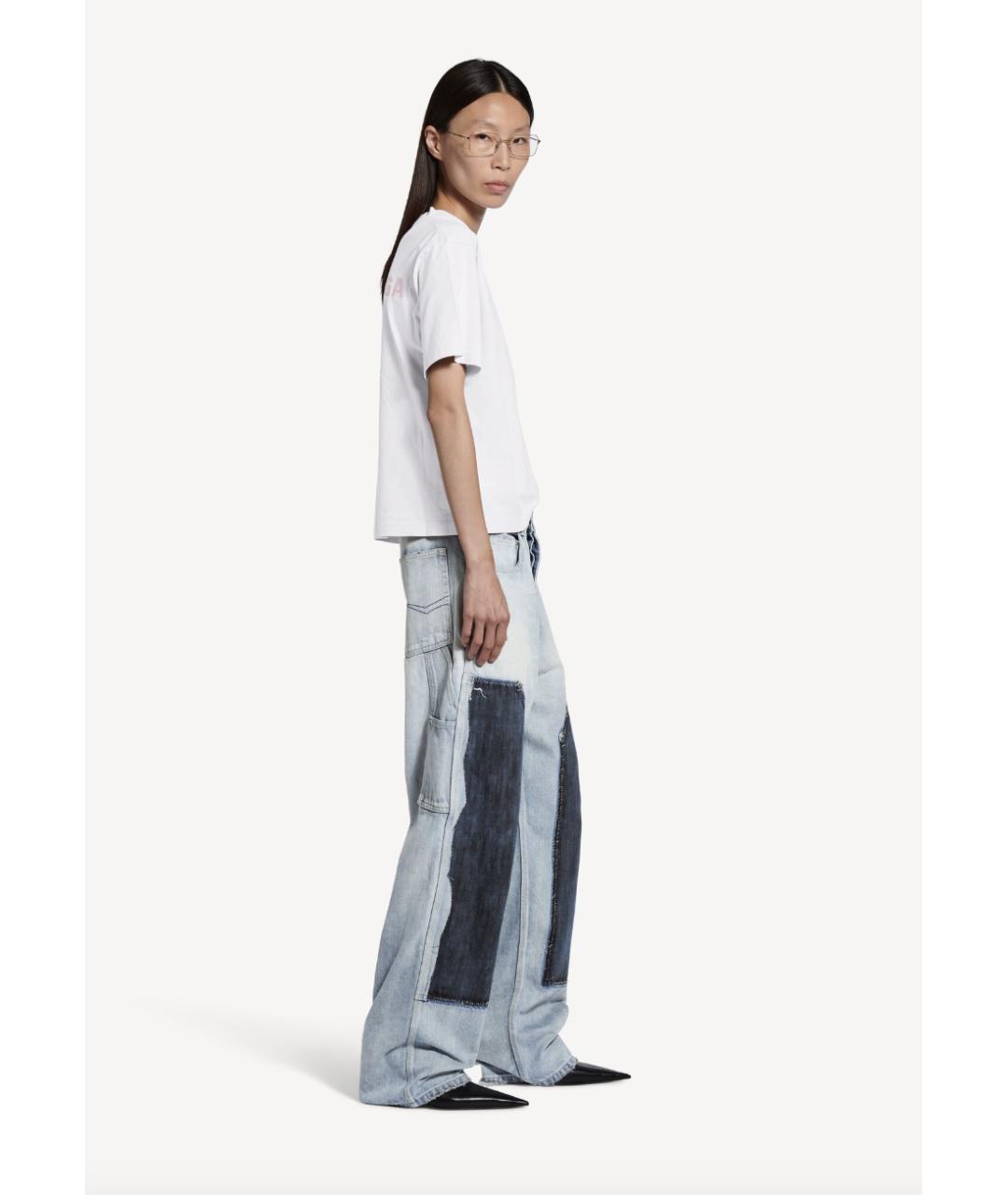 BALENCIAGA Белая хлопковая футболка, фото 3