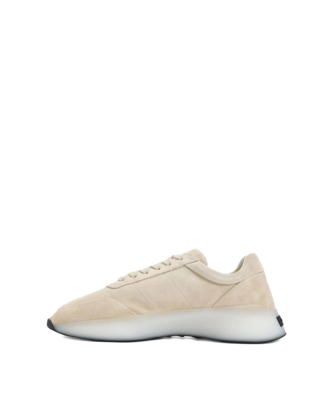 FEAR OF GOD Бежевые замшевые высокие кроссовки / кеды, фото 4