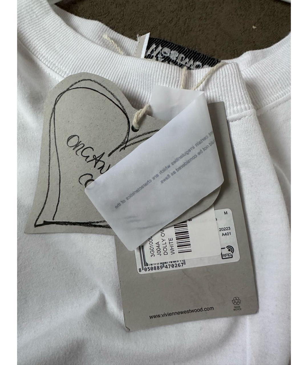 VIVIENNE WESTWOOD Белое хлопковое повседневное платье, фото 6