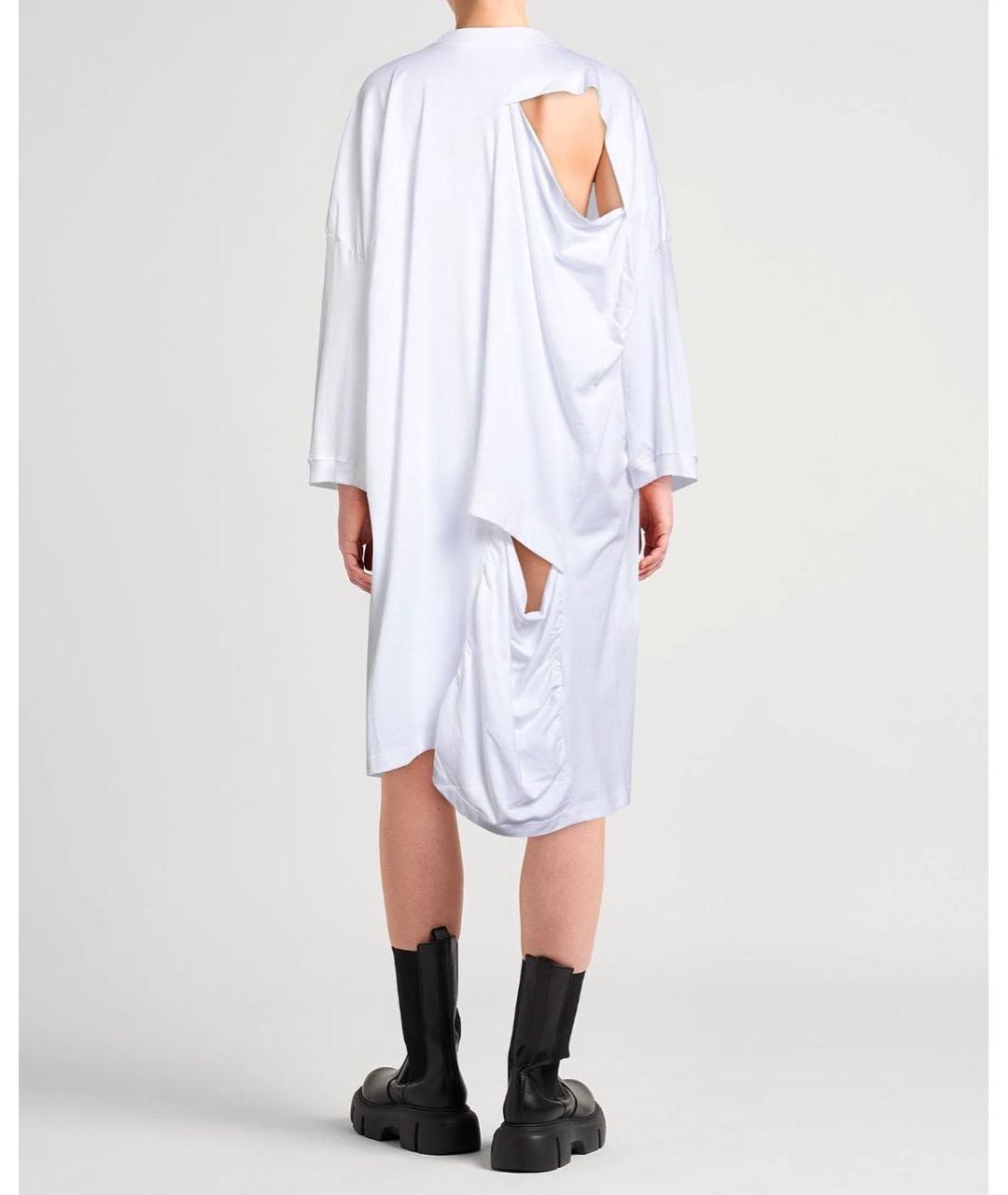 VIVIENNE WESTWOOD Белое хлопковое повседневное платье, фото 2