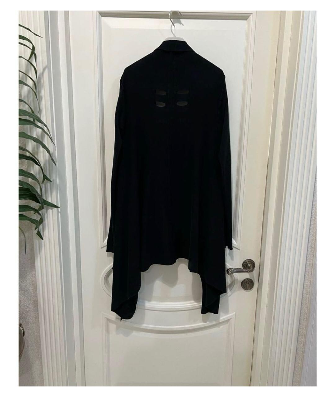 RICK OWENS Черный хлопковый кардиган, фото 5
