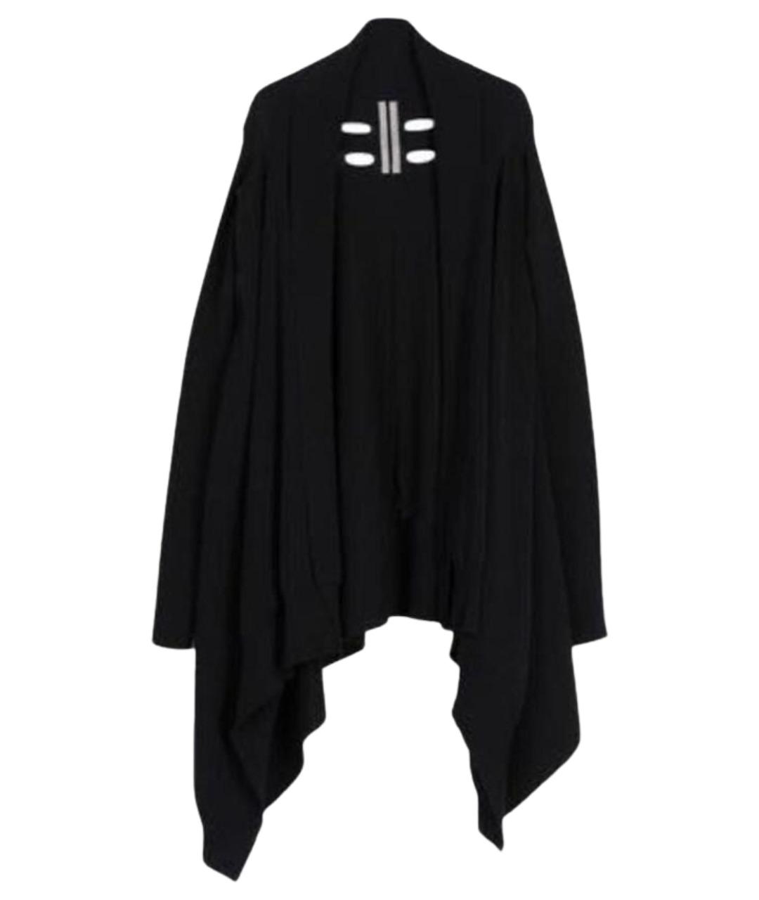 RICK OWENS Черный хлопковый кардиган, фото 1