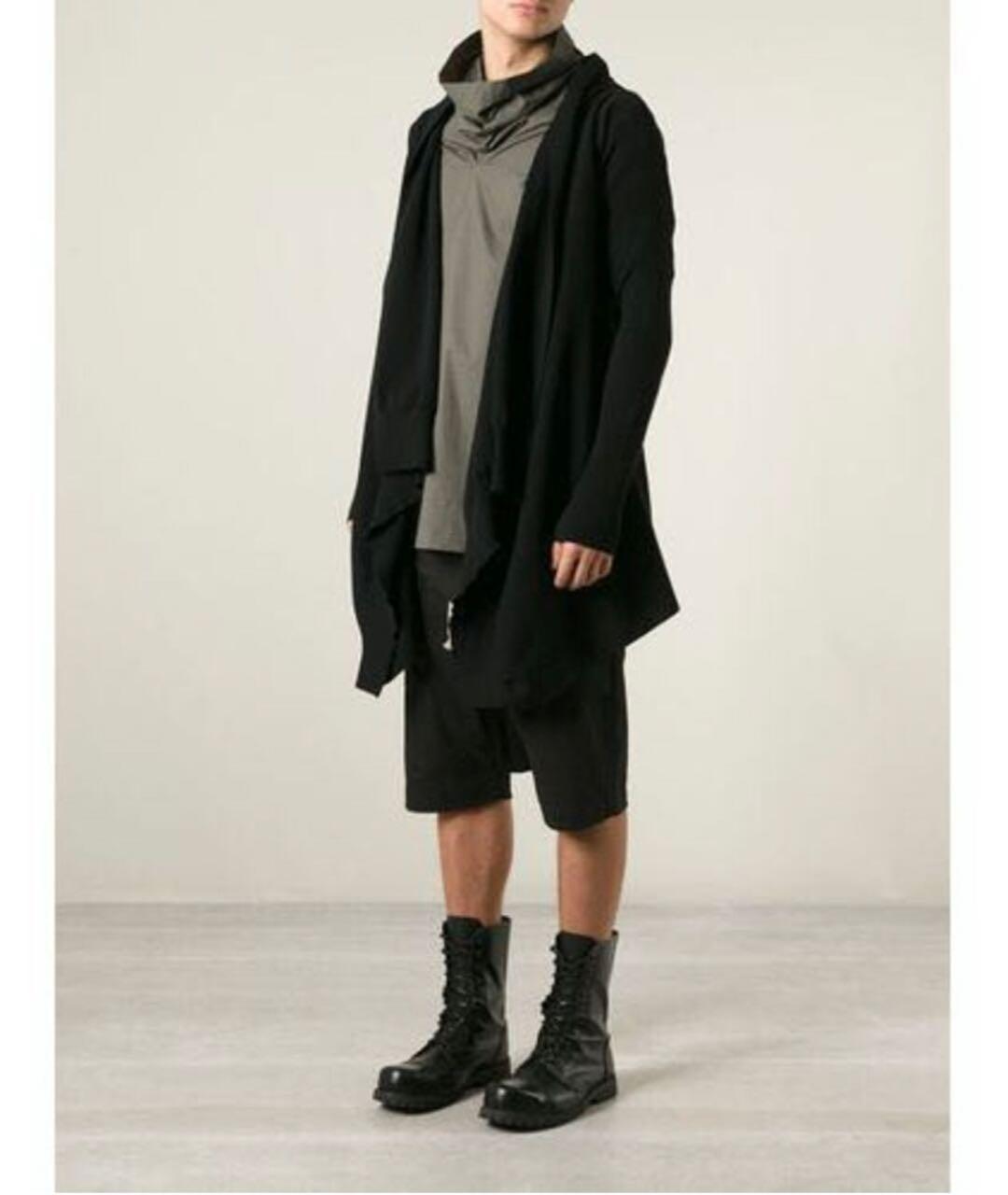 RICK OWENS Черный хлопковый кардиган, фото 3