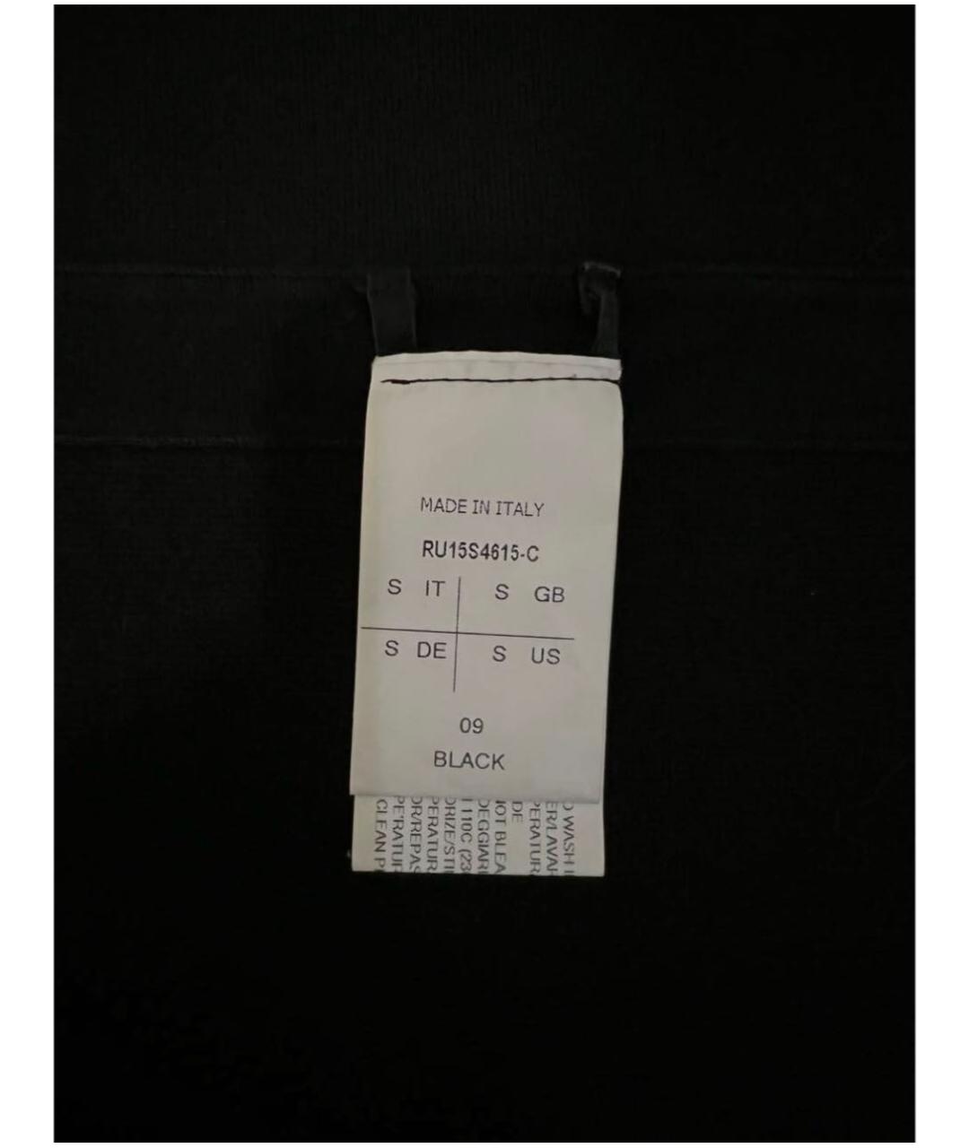 RICK OWENS Черный хлопковый кардиган, фото 7