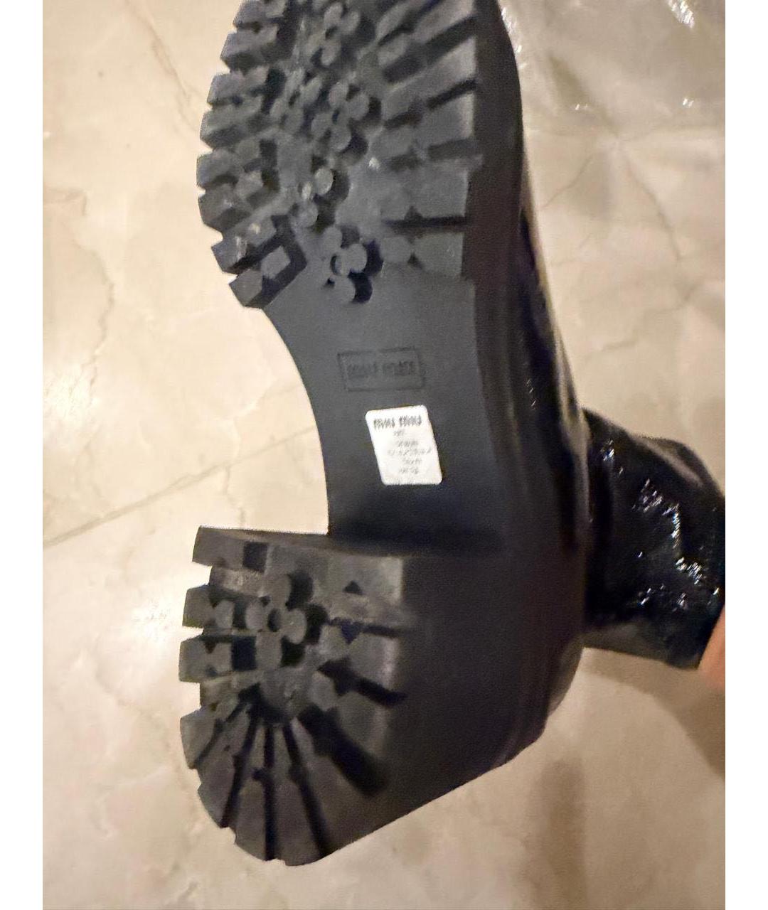 MIU MIU Черные ботильоны из лакированной кожи, фото 4