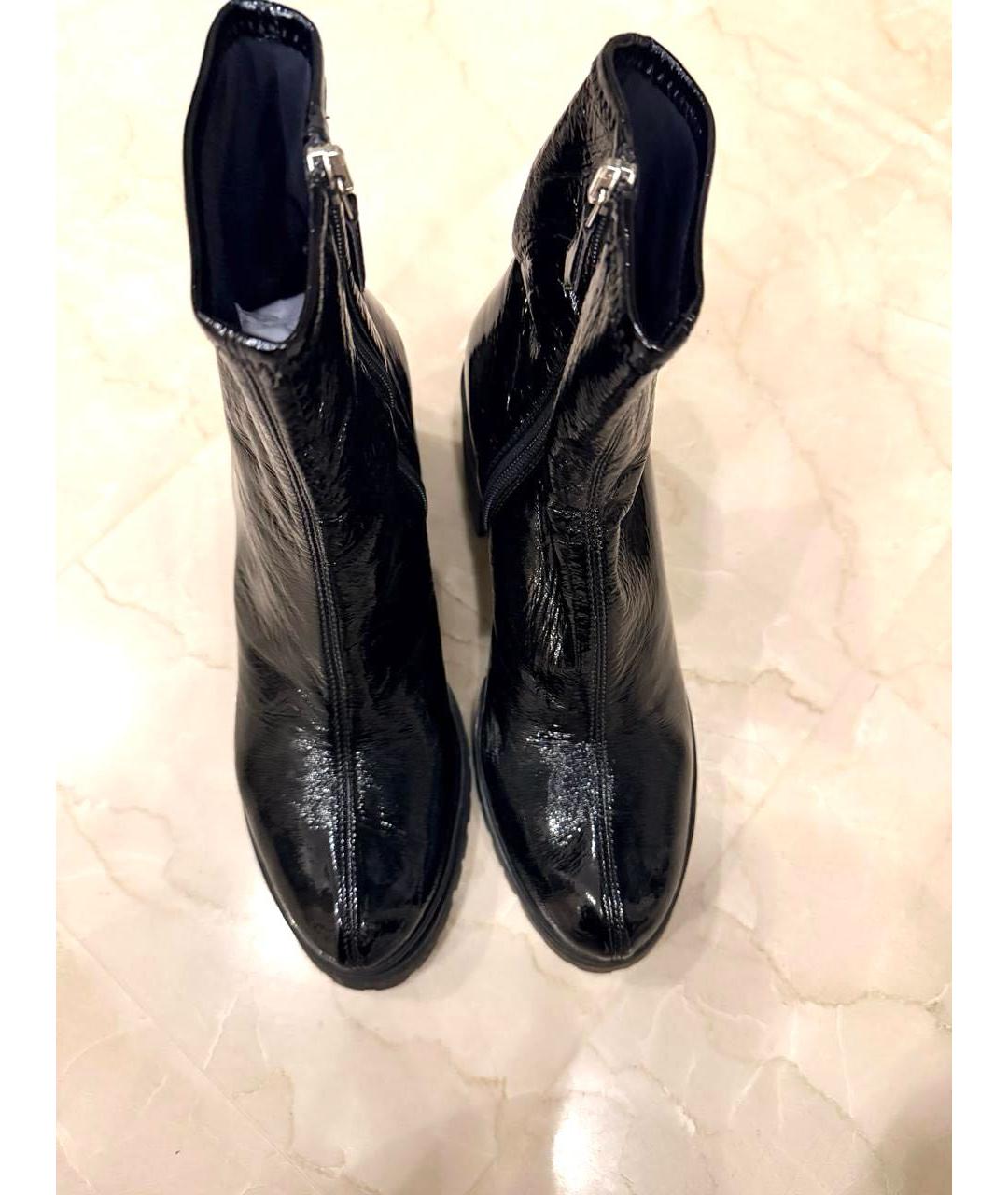 MIU MIU Черные ботильоны из лакированной кожи, фото 3