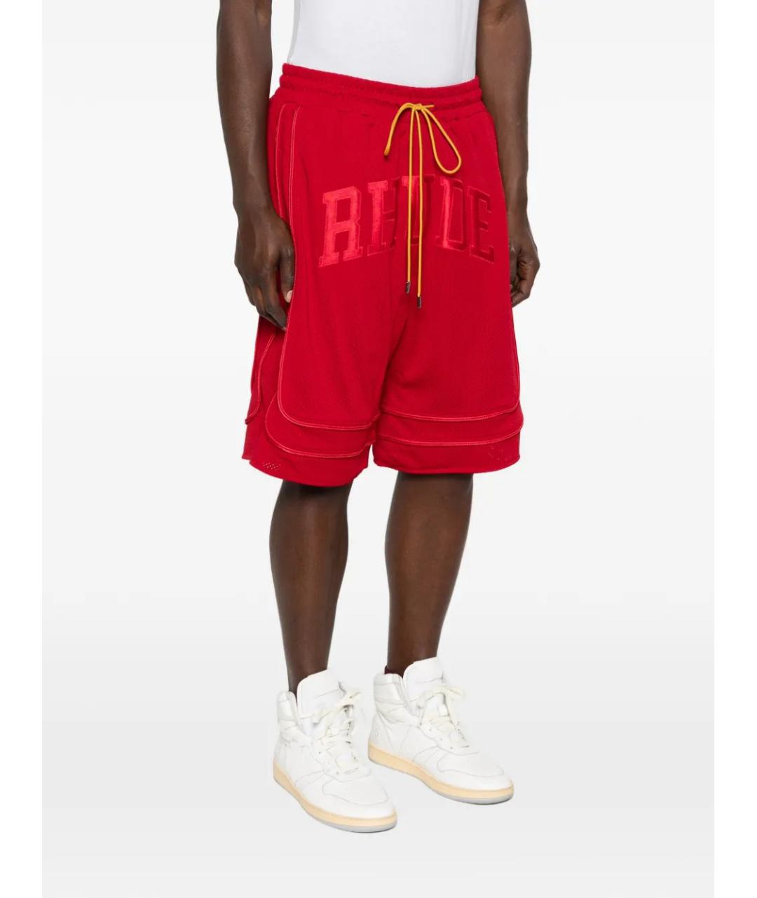 RHUDE Красные полиэстеровые шорты, фото 3