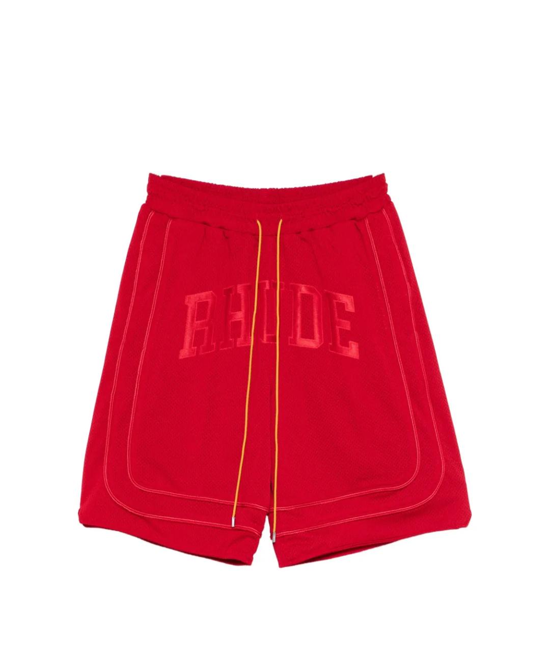 RHUDE Красные полиэстеровые шорты, фото 1