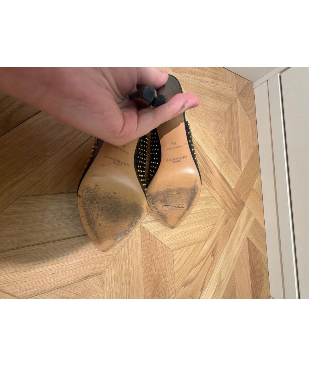 GIVENCHY Черные кожаные туфли, фото 5