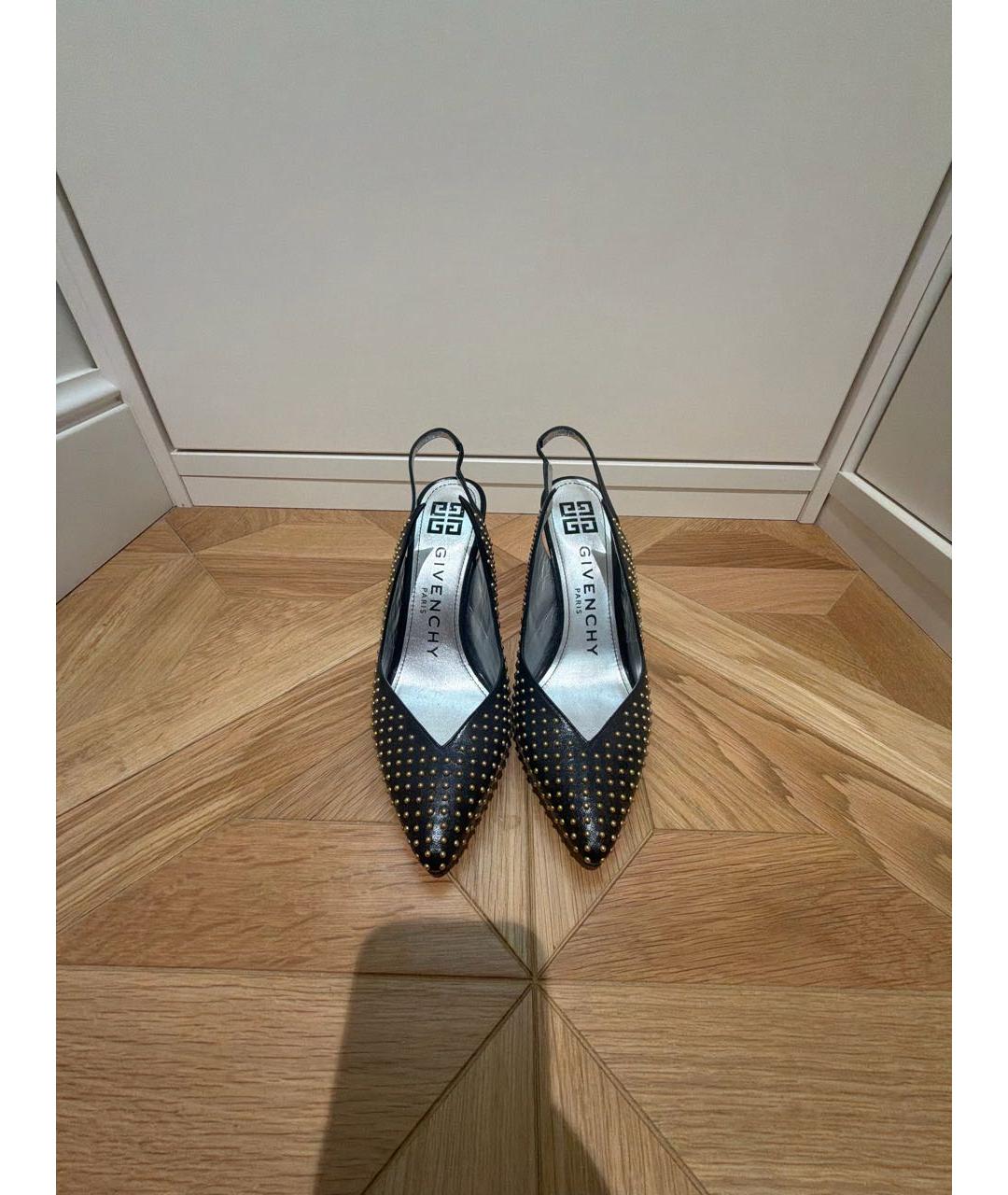 GIVENCHY Черные кожаные туфли, фото 2