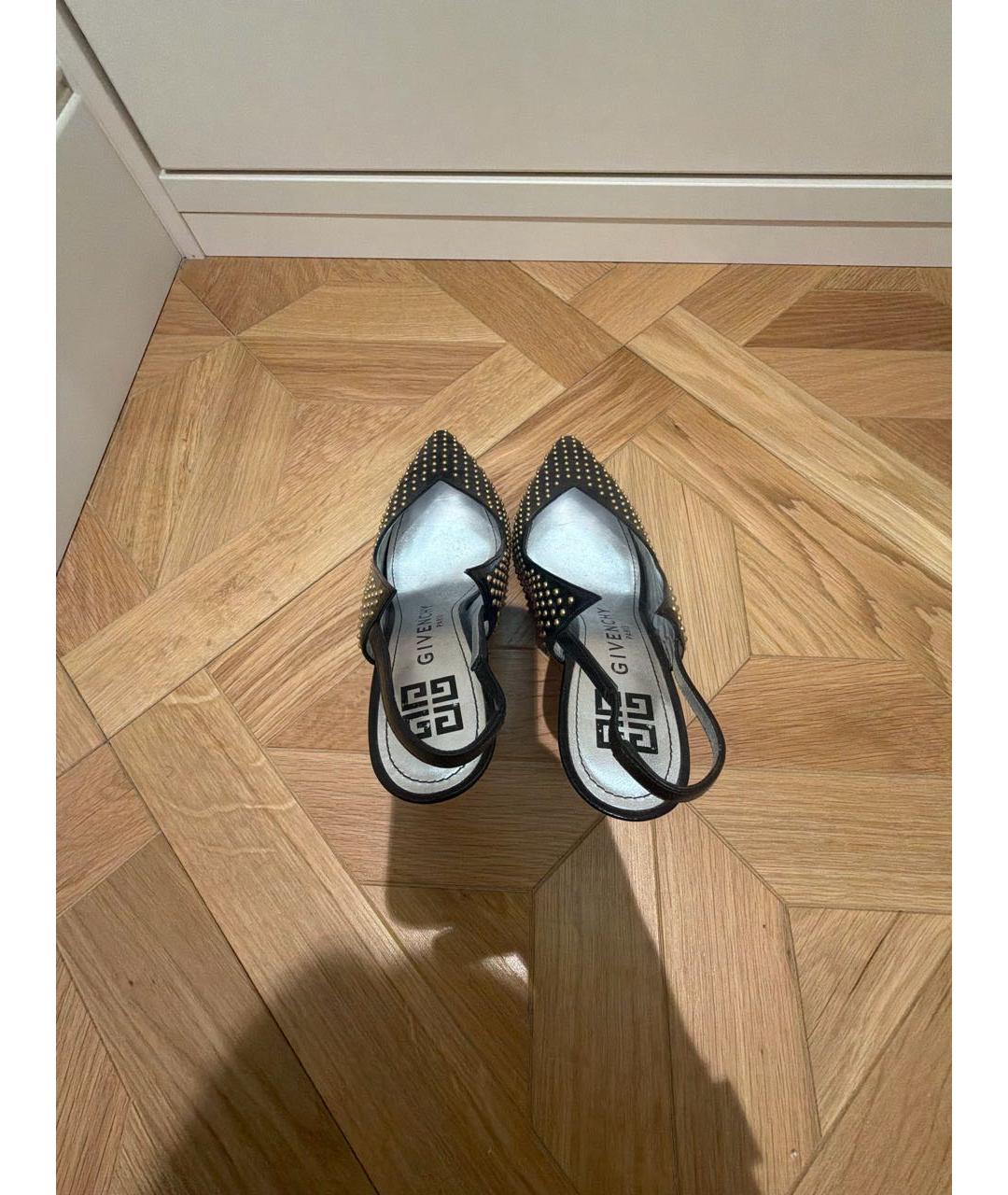 GIVENCHY Черные кожаные туфли, фото 3