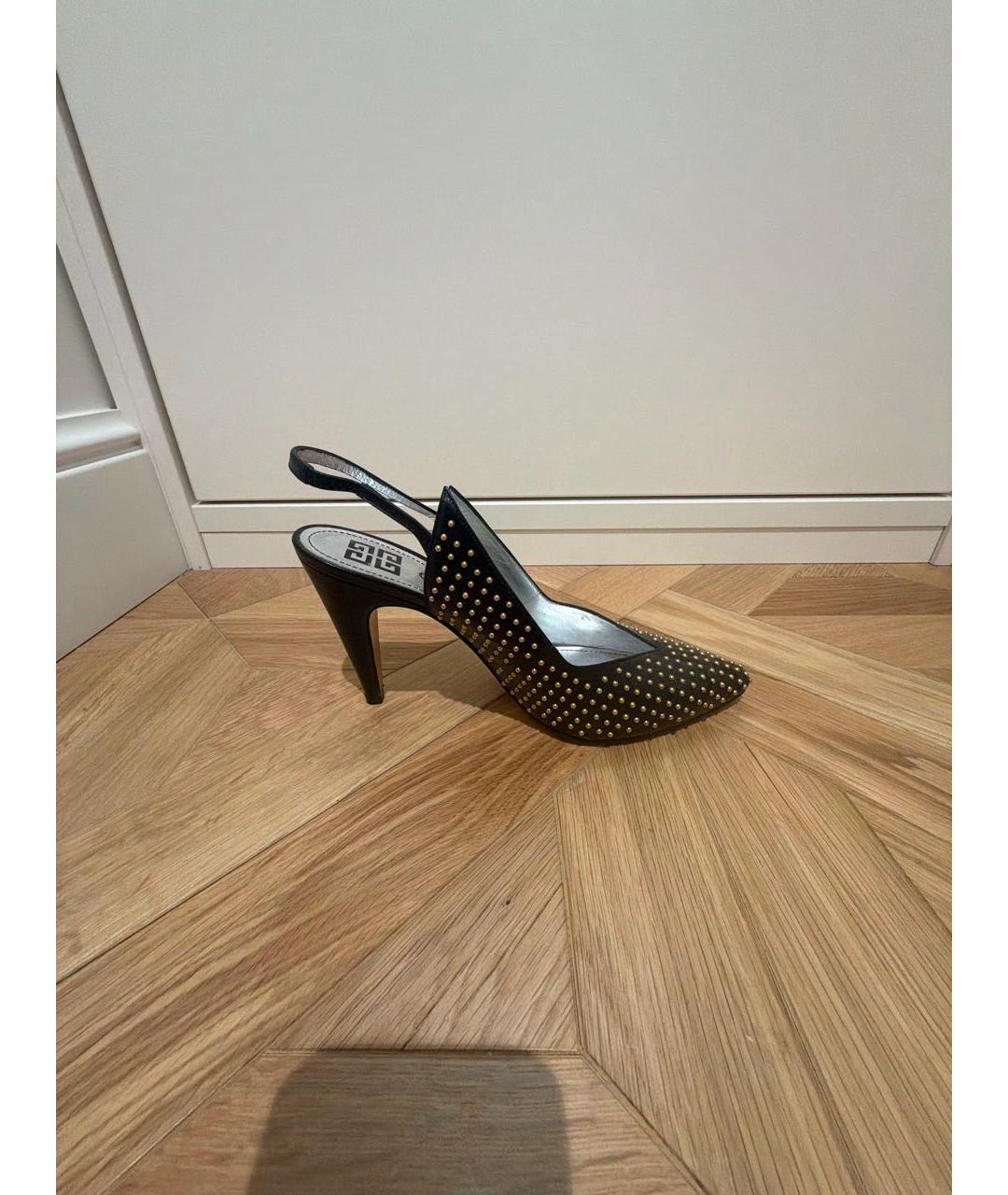 GIVENCHY Черные кожаные туфли, фото 6