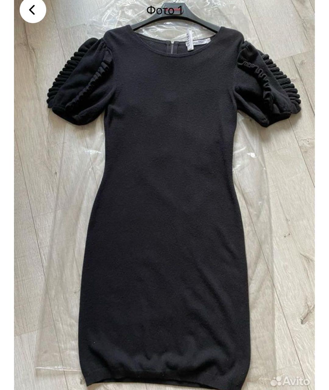 CHRISTIAN DIOR Черное кашемировое платье, фото 7