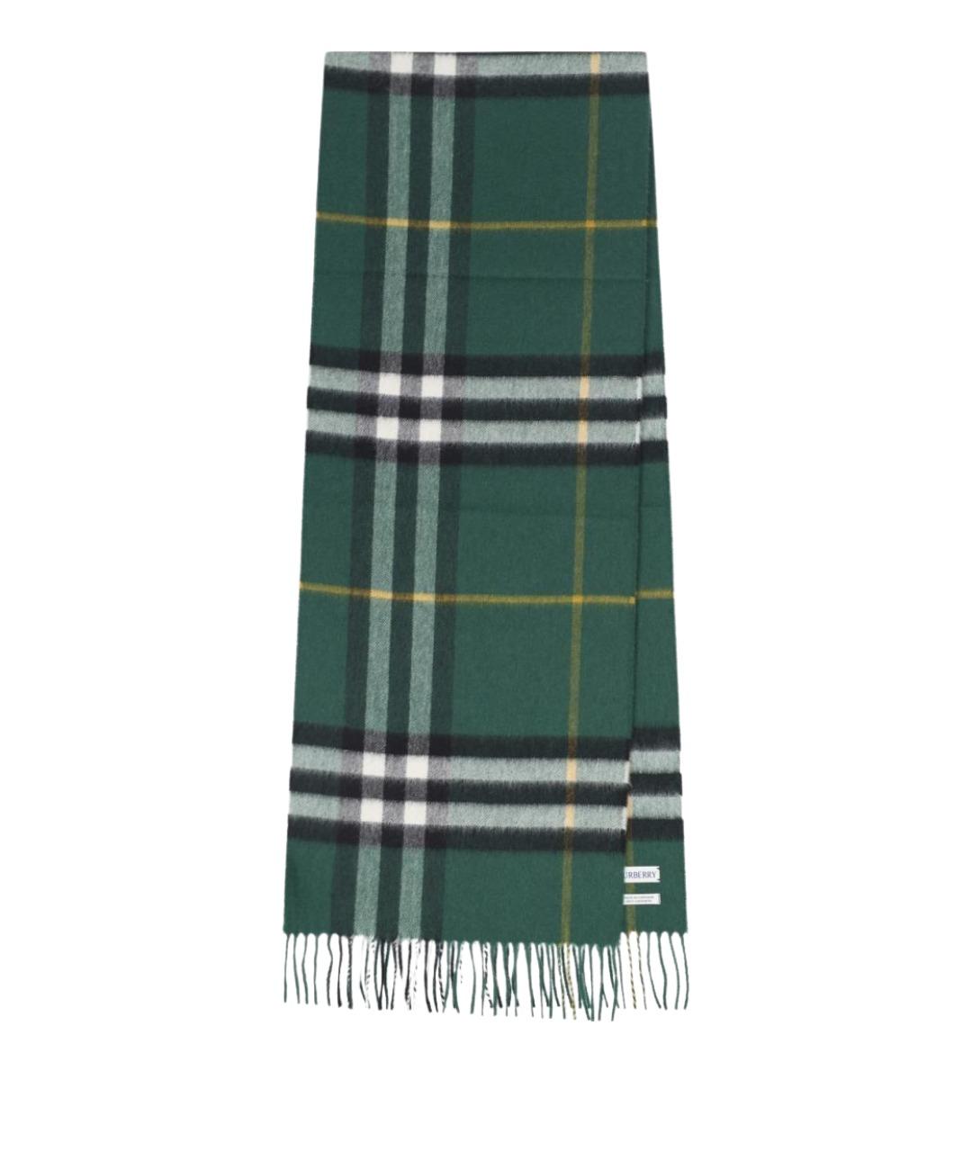 BURBERRY Зеленый кашемировый шарф, фото 1