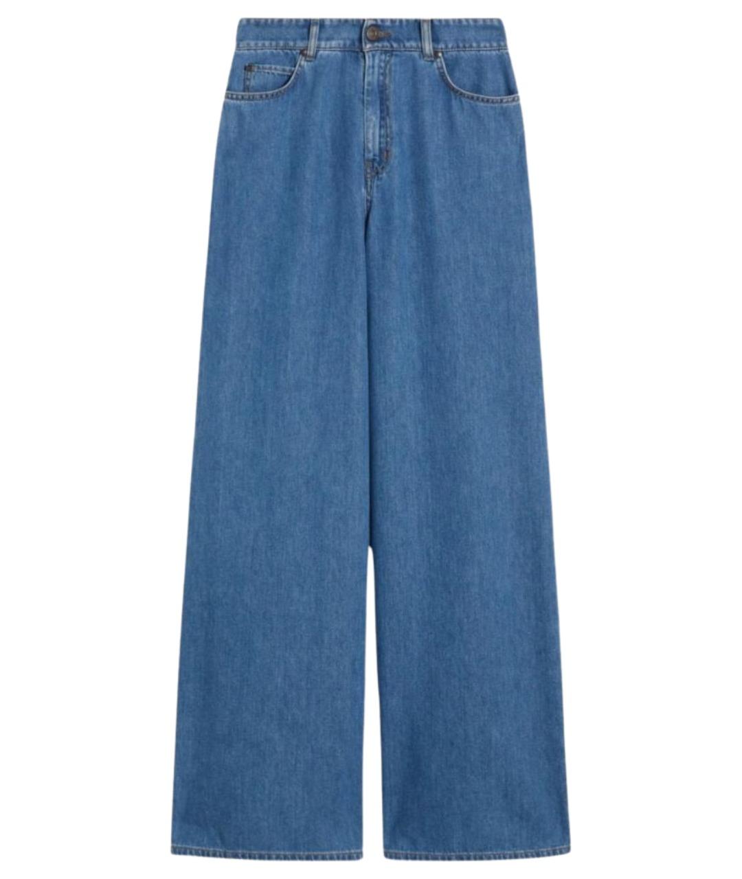 WEEKEND MAX MARA Синие хлопковые джинсы клеш, фото 1