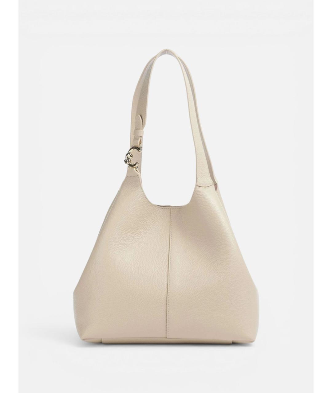 COCCINELLE Бежевая кожаная сумка тоут, фото 7