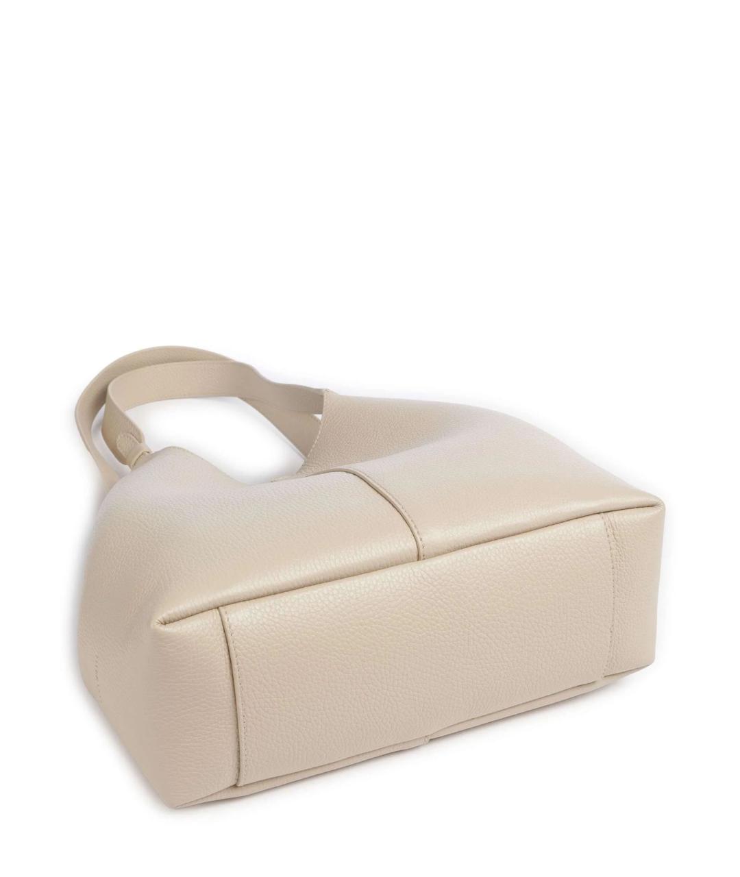 COCCINELLE Бежевая кожаная сумка тоут, фото 6