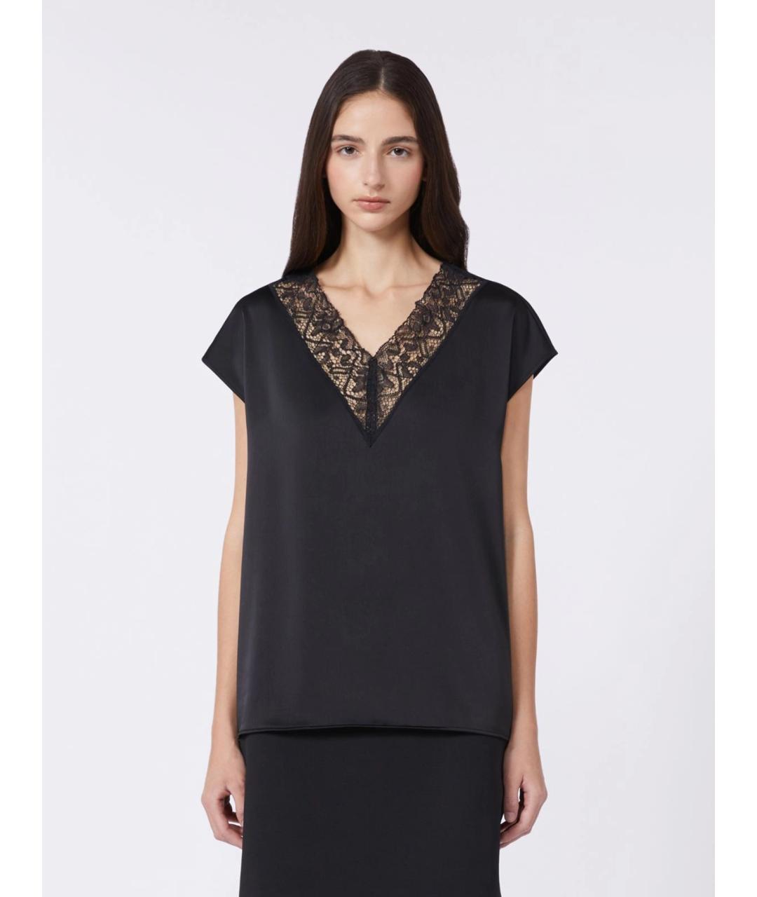 WEEKEND MAX MARA Черная полиэстеровая блузы, фото 3