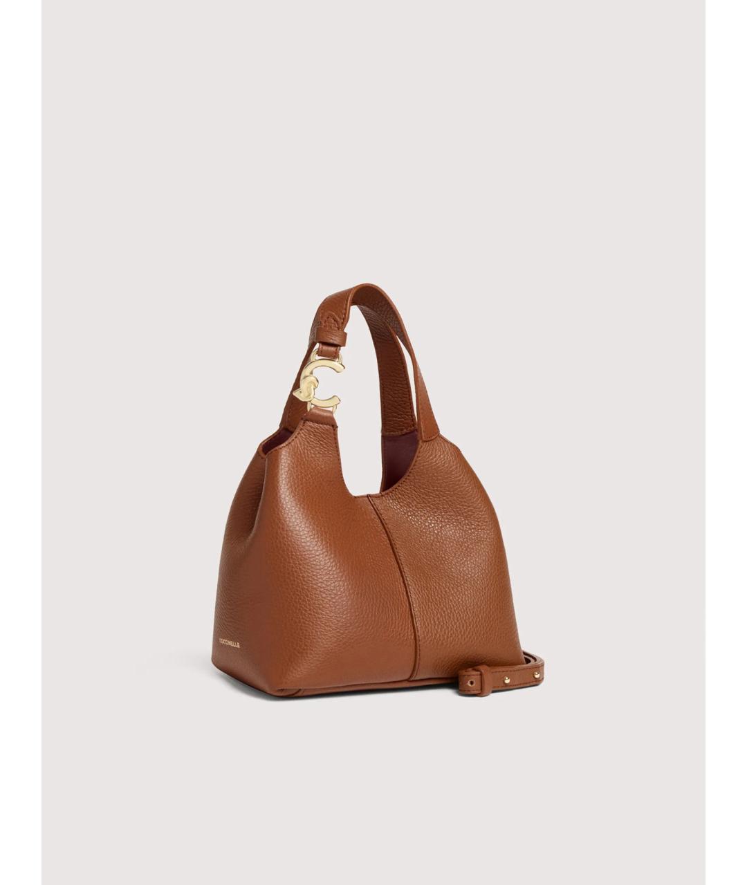 COCCINELLE Коричневая кожаная сумка тоут, фото 2