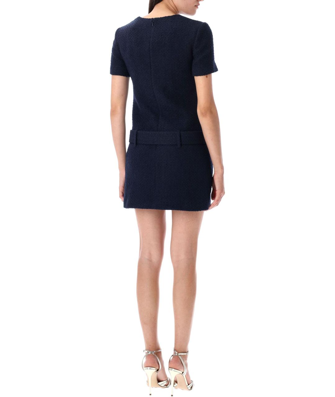 SELF-PORTRAIT Синее полиэстеровое коктейльное платье, фото 3