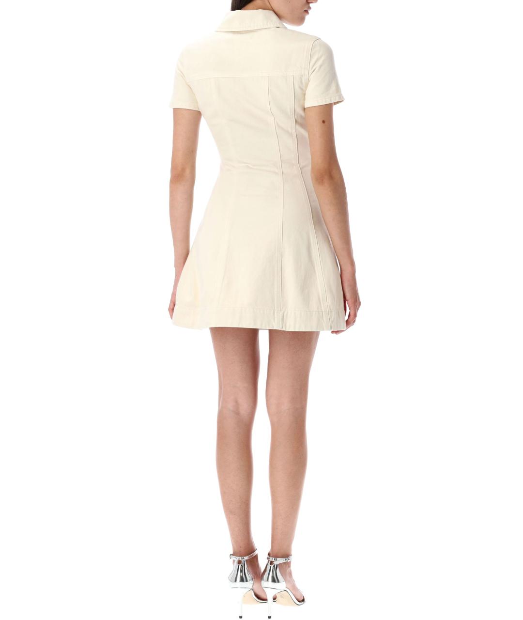 SELF-PORTRAIT Бежевое хлопковое повседневное платье, фото 3