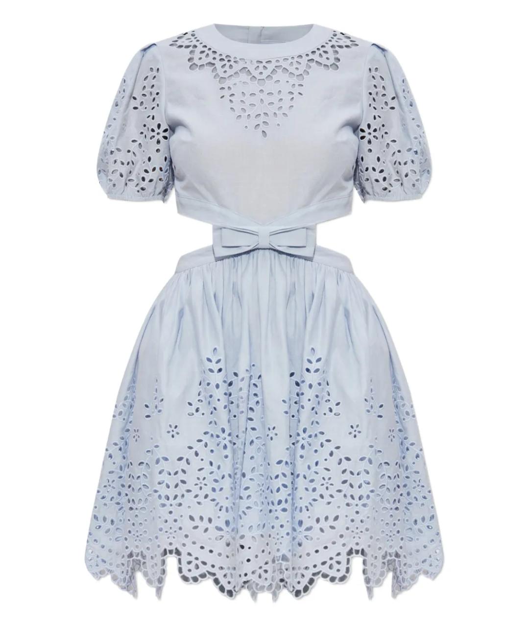 SELF-PORTRAIT Голубое повседневное платье, фото 1