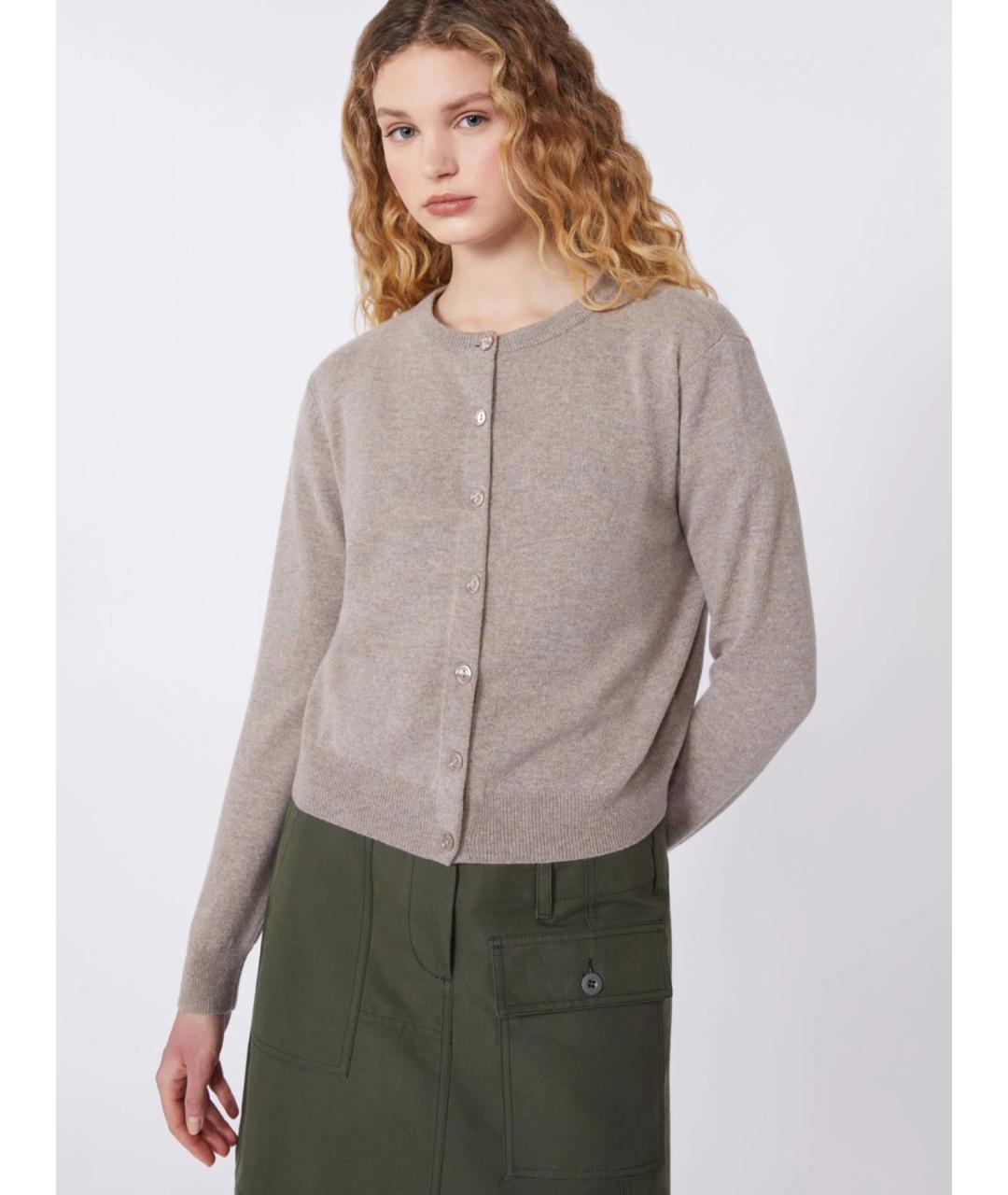 WEEKEND MAX MARA Серый шерстяной кардиган, фото 5