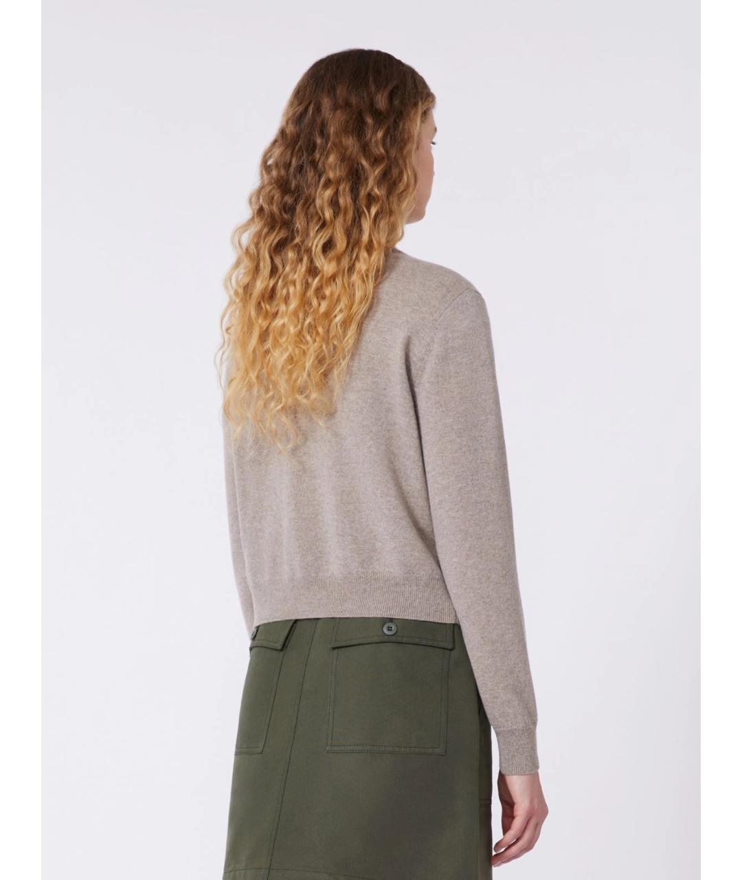 WEEKEND MAX MARA Серый шерстяной кардиган, фото 4