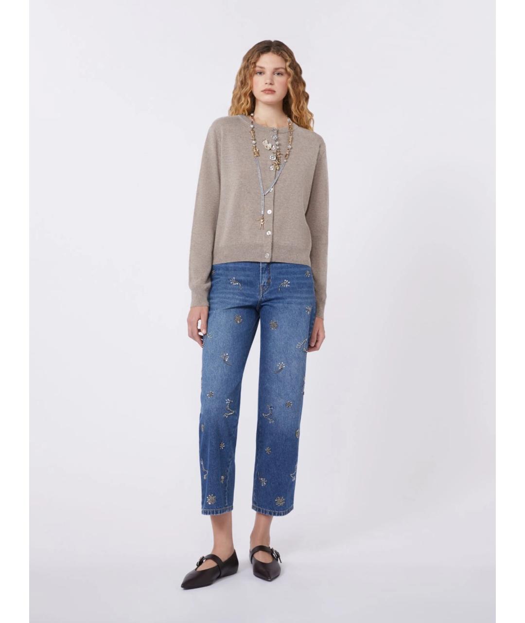 WEEKEND MAX MARA Серый шерстяной кардиган, фото 2