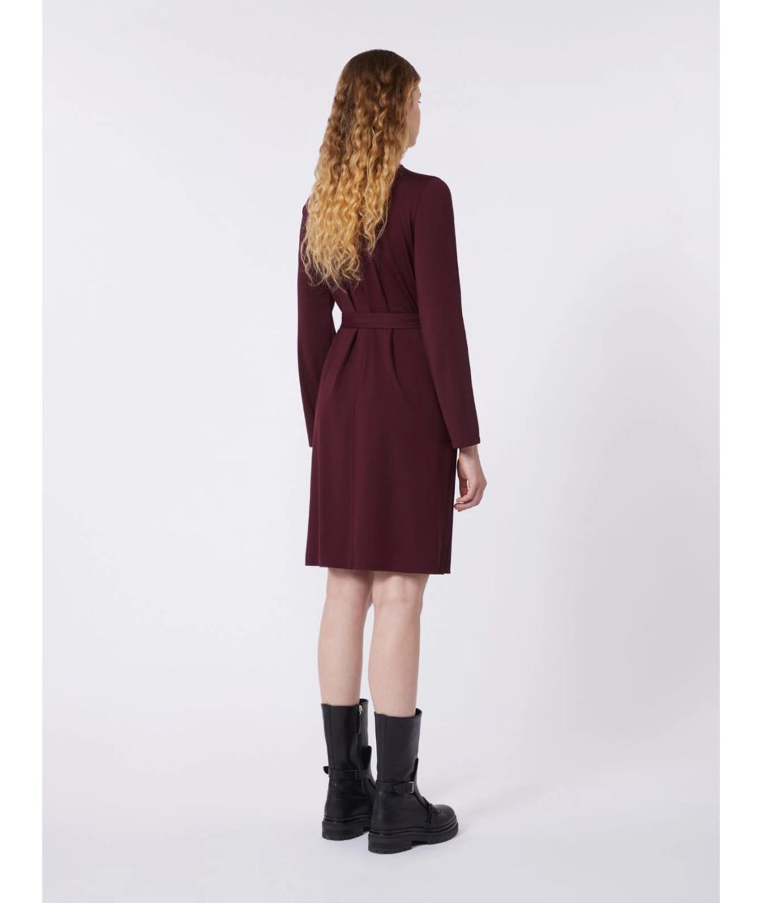 WEEKEND MAX MARA Бордовое полиамидовое повседневное платье, фото 4