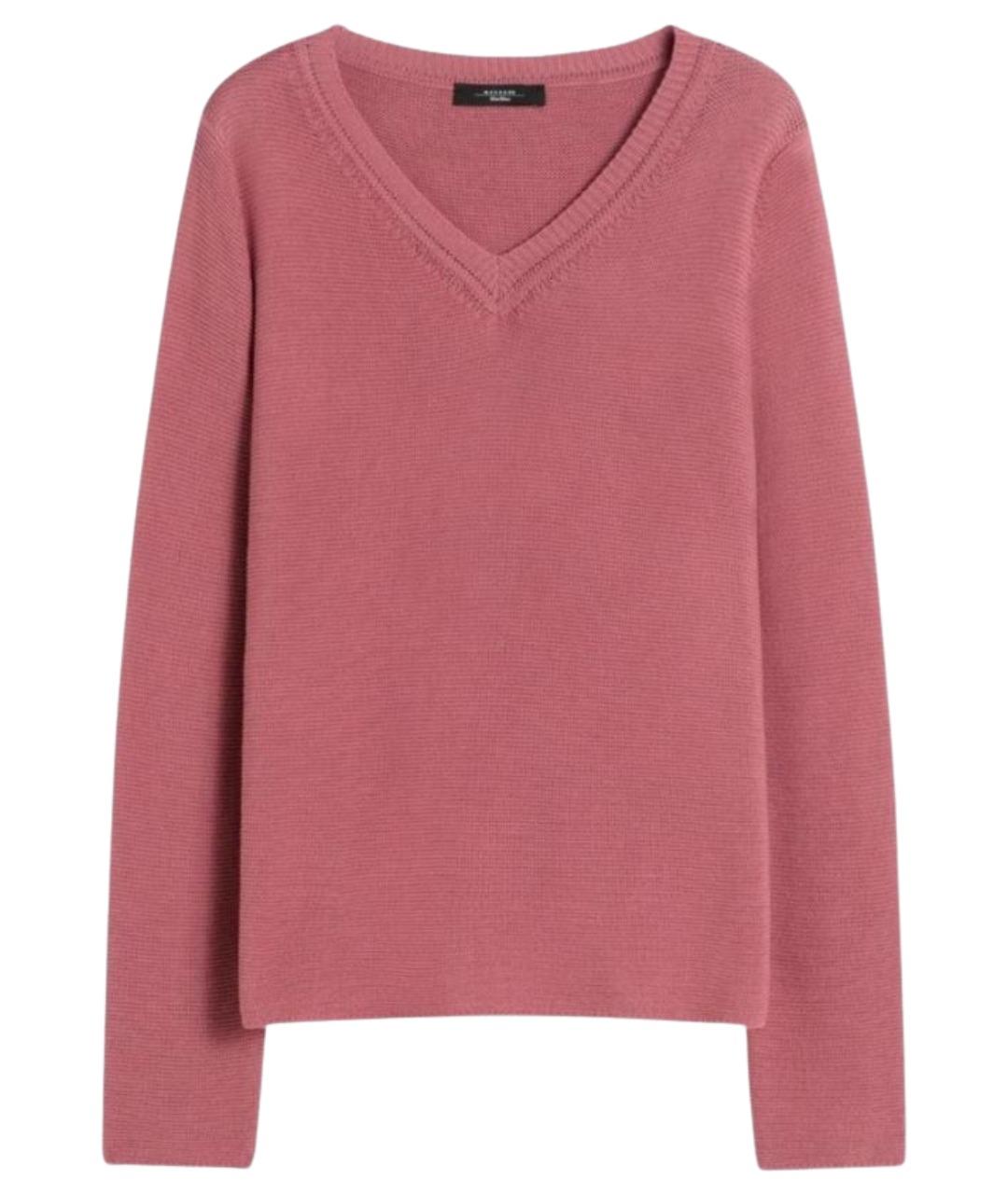 WEEKEND MAX MARA Розовый хлопковый джемпер / свитер, фото 1