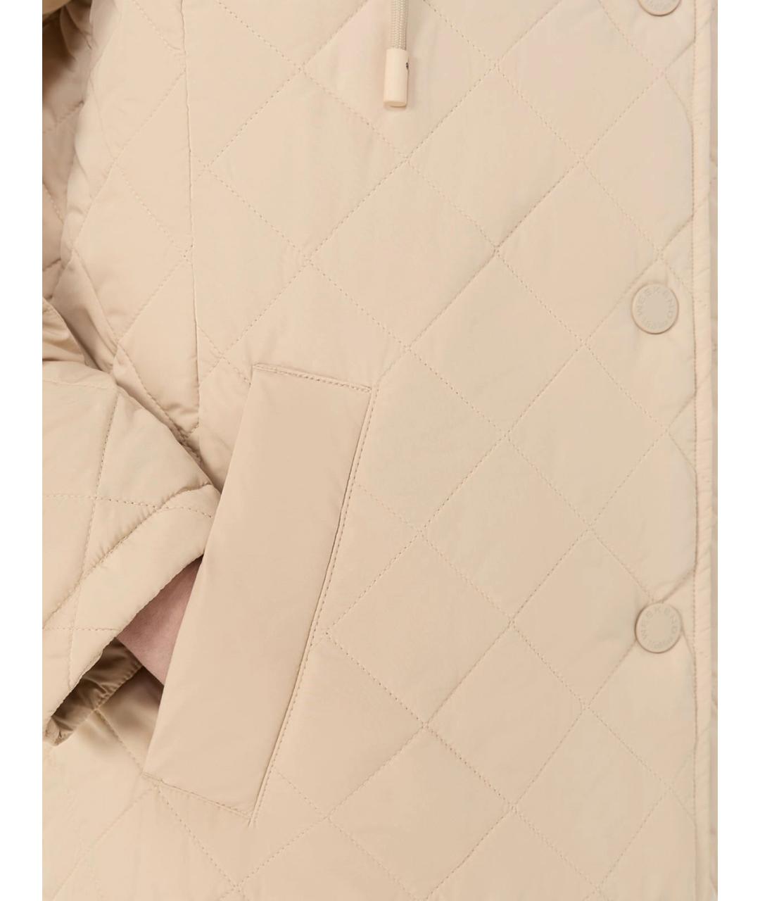 WEEKEND MAX MARA Бежевый полиэстеровый пуховик, фото 5
