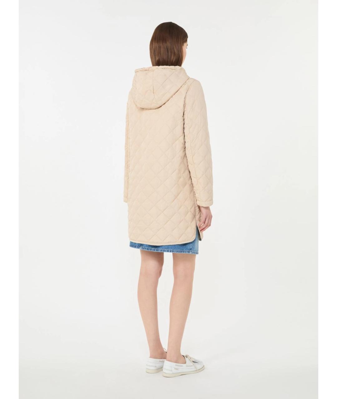 WEEKEND MAX MARA Бежевый полиэстеровый пуховик, фото 4