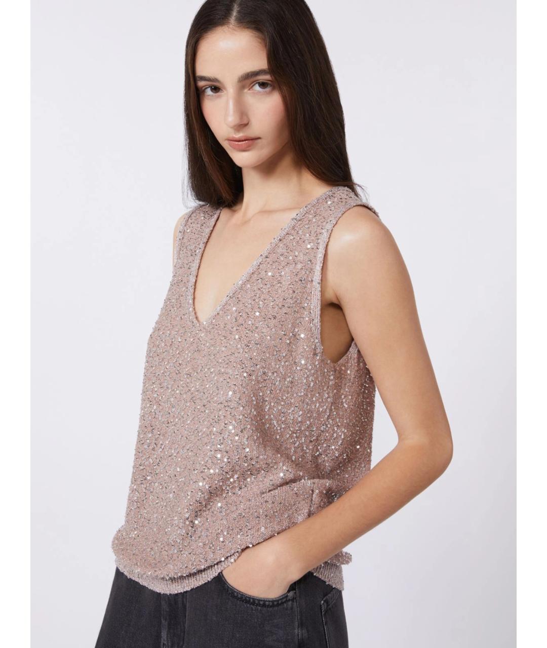 WEEKEND MAX MARA Розовая полиамидовая жилетка, фото 5