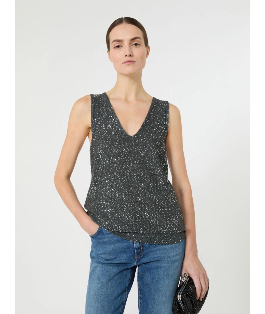 WEEKEND MAX MARA Серая полиамидовая жилетка, фото 5