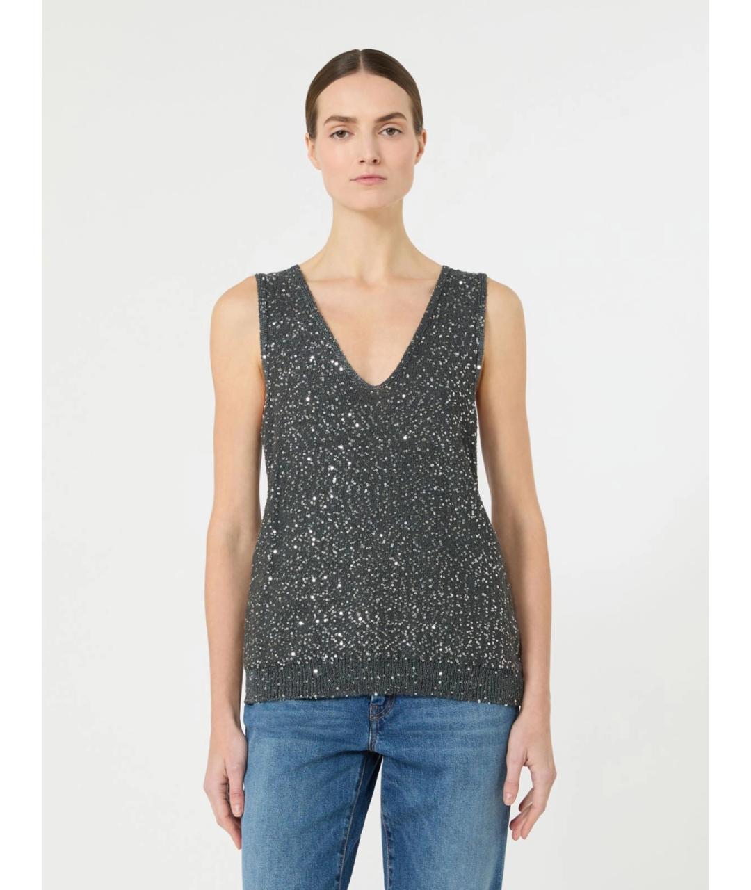 WEEKEND MAX MARA Серая полиамидовая жилетка, фото 3