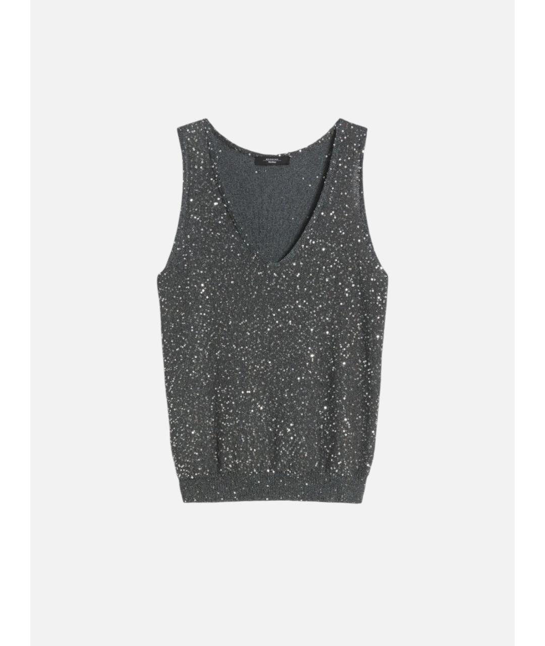 WEEKEND MAX MARA Серая полиамидовая жилетка, фото 6