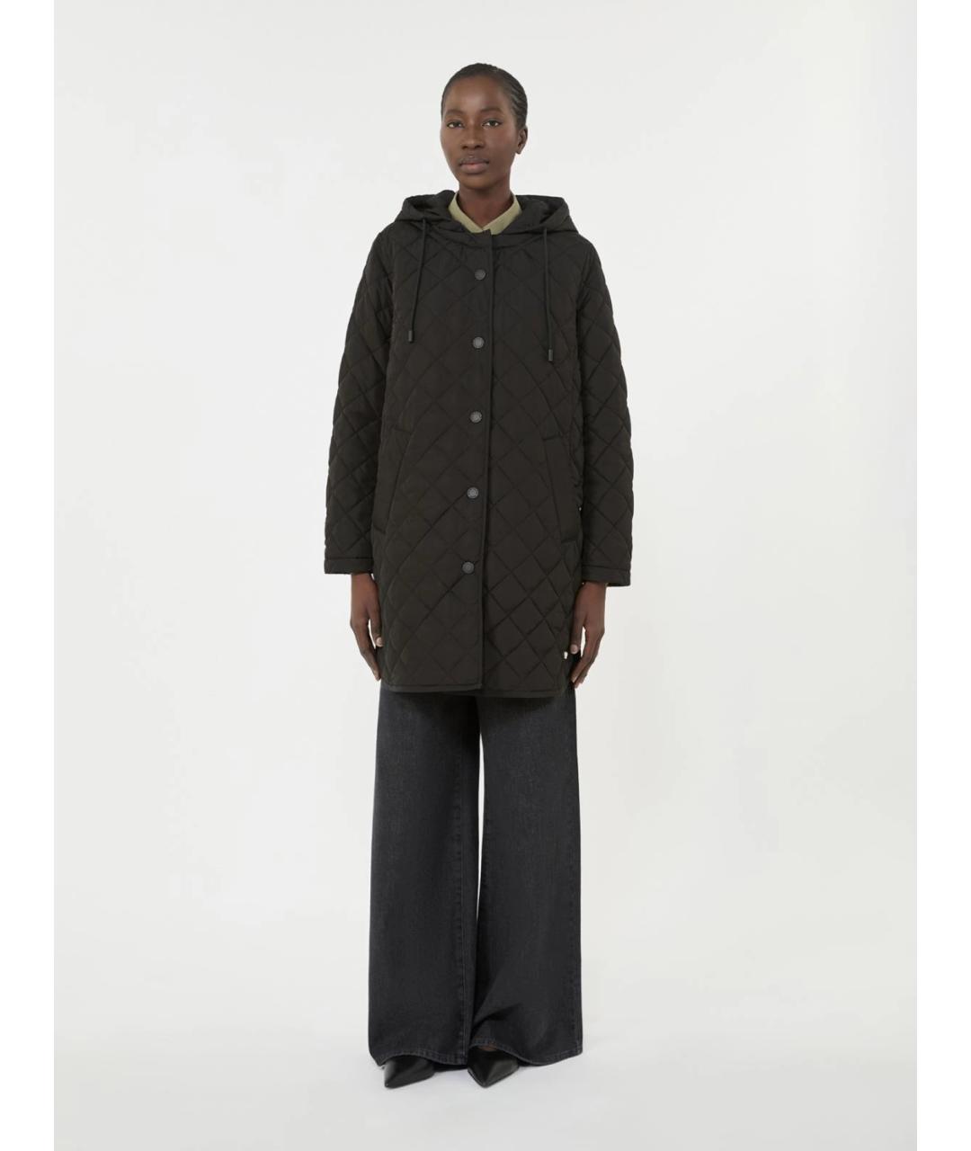 WEEKEND MAX MARA Черный полиэстеровый пуховик, фото 3