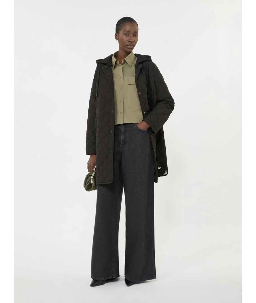 WEEKEND MAX MARA Черный полиэстеровый пуховик, фото 2