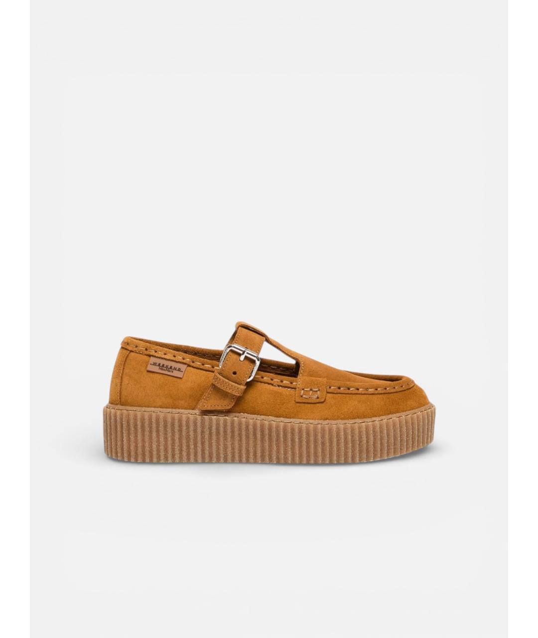 WEEKEND MAX MARA Бежевые кожаные лоферы, фото 6