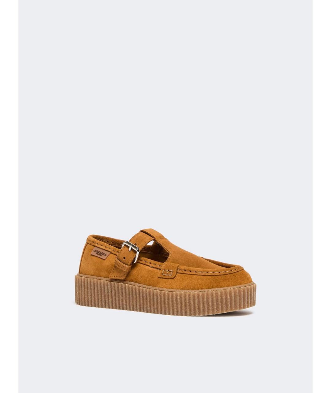 WEEKEND MAX MARA Бежевые кожаные лоферы, фото 2