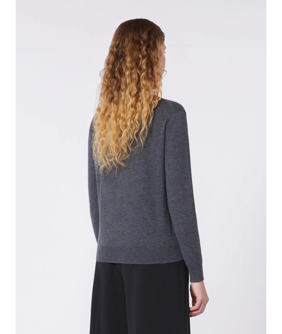 WEEKEND MAX MARA Серая шерстяная водолазка, фото 4